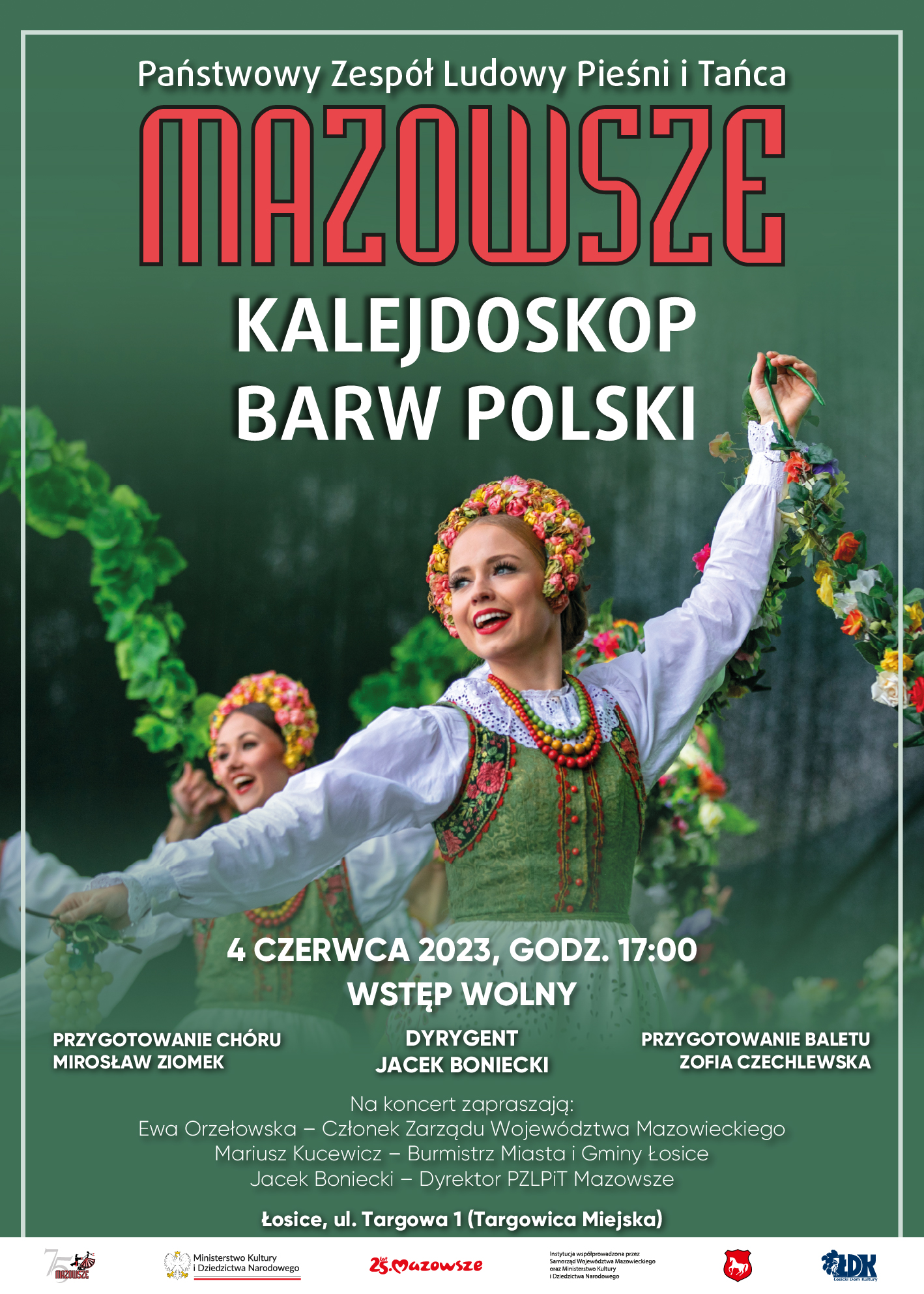 Plakat promujący koncert Mazowsza - Kalejdoskop Barw Polski