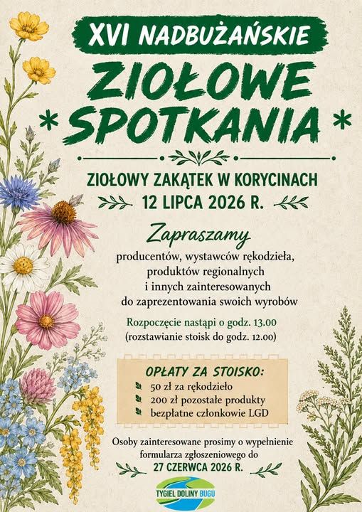 XVI Nadbużańskie Ziołowe Spotkania - plakat