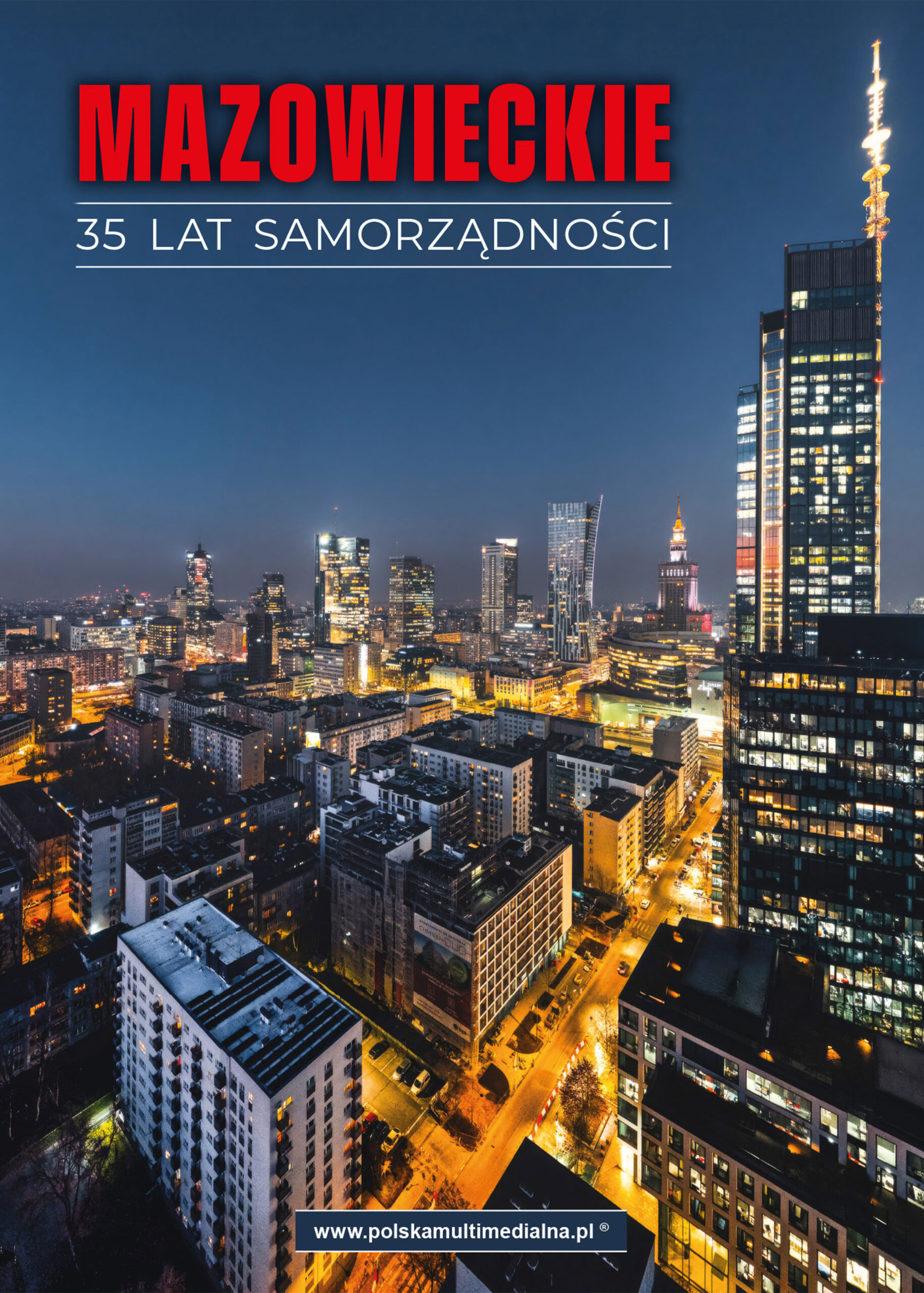 Grafika - okładka prezentacji Mazowieckie - 35 lat samorządności